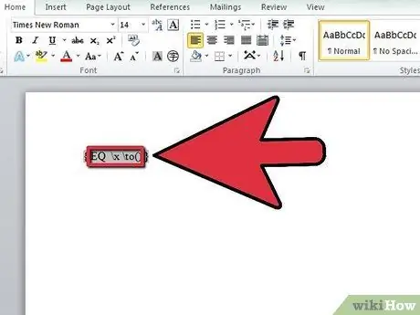 Superponer caracteres en Microsoft Word Paso 3