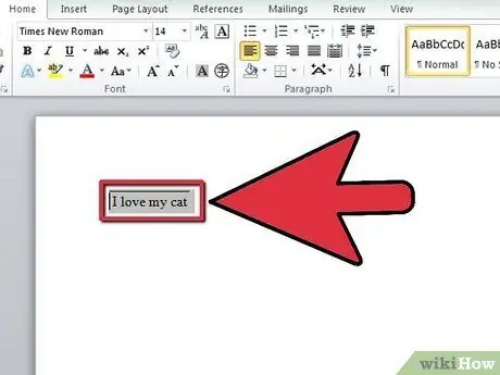 Microsoft Word -də simvolların üst -üstə salınması 5 -ci addım