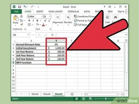 Excel Adım 6'da Npv'yi hesaplayın