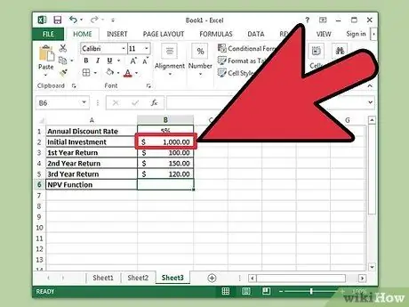 Calcola Npv in Excel Passaggio 7