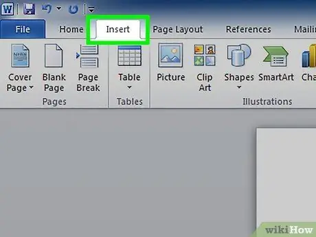 Modificare l'orientamento del testo in Microsoft Word Passaggio 1