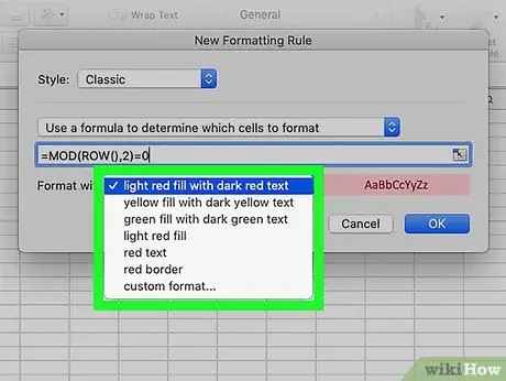 قم بتمييز كل صف آخر في Excel الخطوة 19