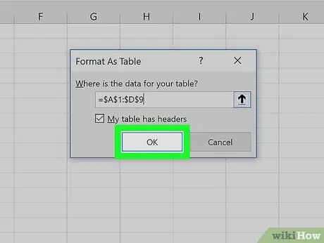 Ressalteu totes les altres files a Excel Pas 25