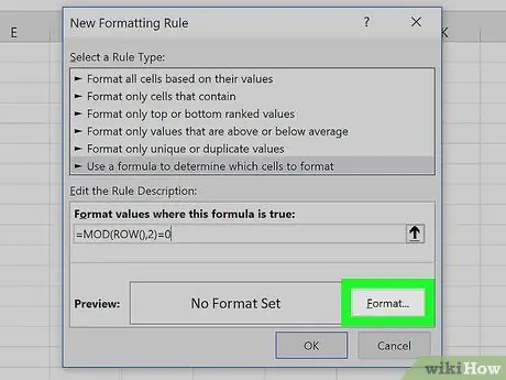 قم بتمييز كل صف آخر في Excel الخطوة 7