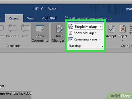 Kho cov ntaub ntawv Siv Microsoft Word's Track Changes Feature Step 4