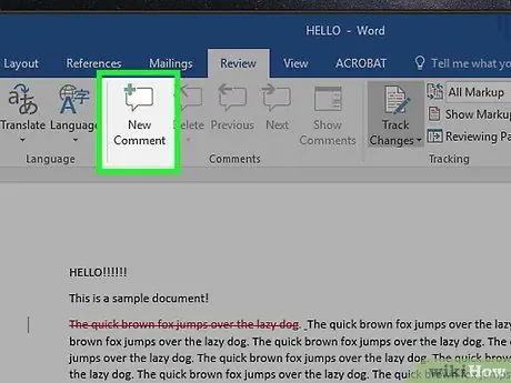 Microsoft Word -ün İzləmə Dəyişiklikləri Xüsusiyyətindən istifadə edərək Sənədi Redaktə Edin 8 -ci addım