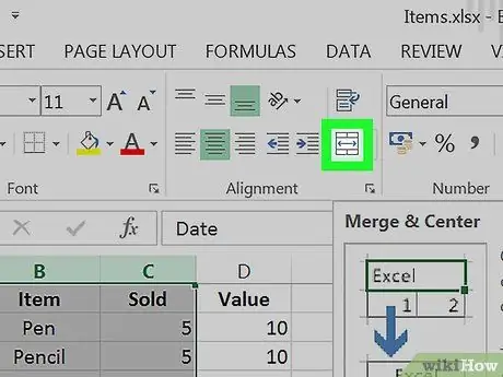 Cellen samenvoegen in Excel Stap 4