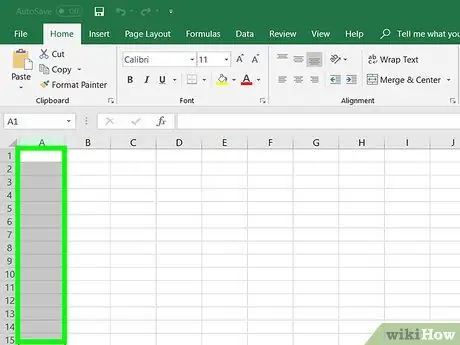 Izračunajte srednju i standardnu devijaciju pomoću programa Excel 2007, korak 2