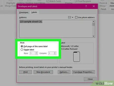 Labels maken in Microsoft Word Stap 15