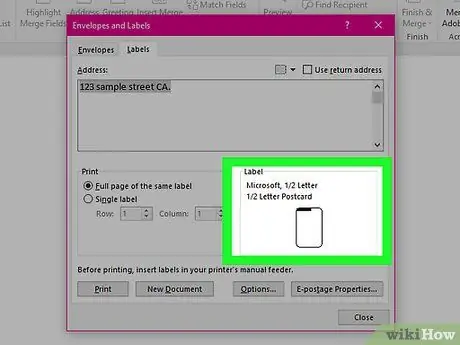 Create Labels in Microsoft Word Step 16