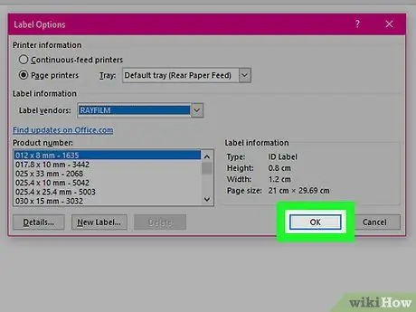 Skapa etiketter i Microsoft Word Steg 29