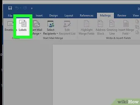Skapa etiketter i Microsoft Word Steg 4