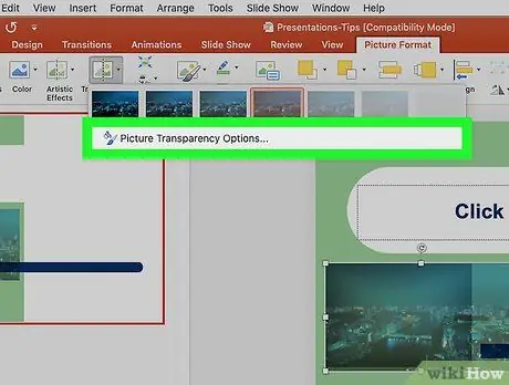 PowerPoint 24 -qadamida shaffoflikni o'zgartiring