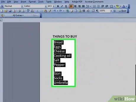 Alphabetisierung in Microsoft Word Schritt 6