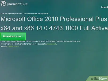 Muat turun Microsoft Office 2010 Langkah 5