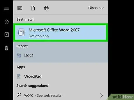 Sukurkite brošiūras „Microsoft Word“1 veiksme