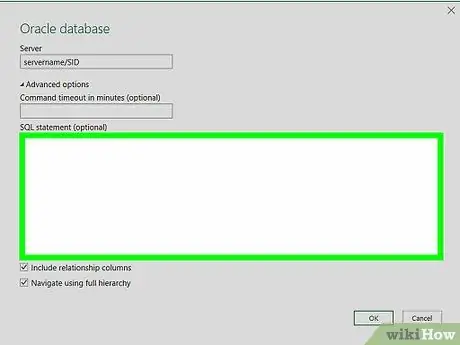 قم بتوصيل Excel بـ Oracle Database الخطوة 7