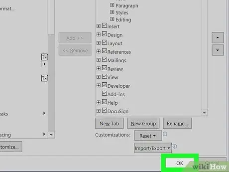 Voeg het tabblad Ontwikkelaar toe aan het lint in Word Stap 7