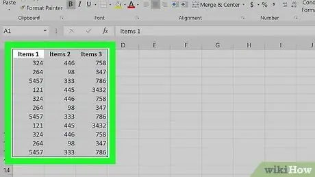 Excel Addım 24 -dən istifadə edin