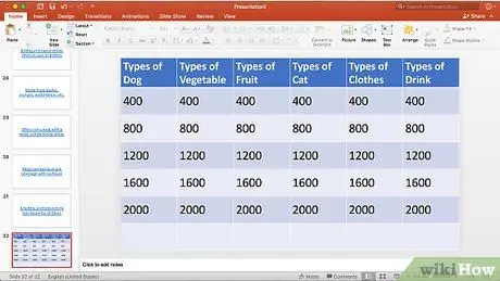 PowerPoint Adım 24'te Bir Jeopardy Oyunu Yapın