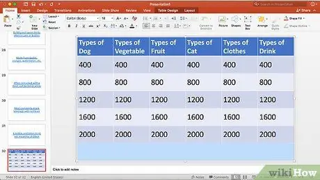 Faceți un joc Jeopardy la PowerPoint Pasul 25