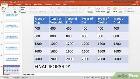 Izveidojiet bīstamu spēli, izmantojot PowerPoint 28. darbību