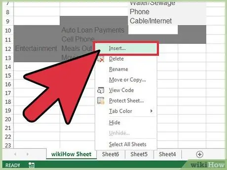 Excel -də yeni bir sekme əlavə edin Adım 13