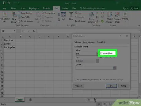 Crie uma lista suspensa no Excel, etapa 9