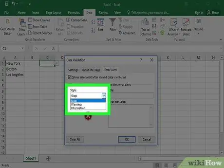 Excel дээр унах жагсаалт үүсгэх Алхам 17