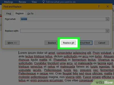 '„Microsoft Word“dokumentų 10 veiksme naudokite funkcijas „Rasti“ir „Rasti ir pakeisti“