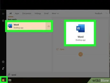 Microsoft Word -dən istifadə edərək afişa hazırlayın Adım 1