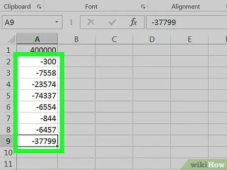 Soustraire dans Excel Étape 22