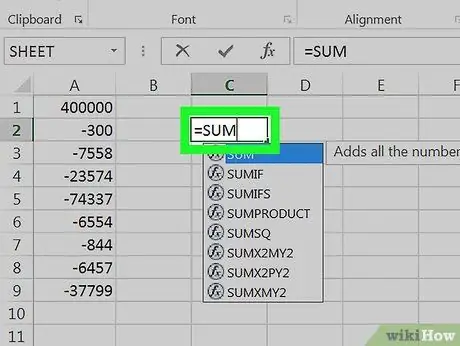 Subtrahiere in Excel Schritt 25