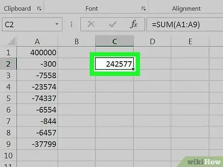 Aftrekken in Excel Stap 27