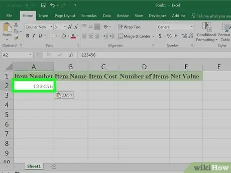 Creeu una llista d’inventaris a Excel Pas 13