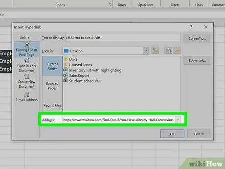 Afegiu enllaços a Excel Pas 10