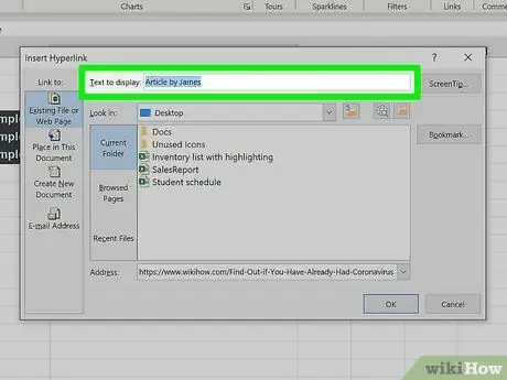 Afegiu enllaços a Excel Pas 11