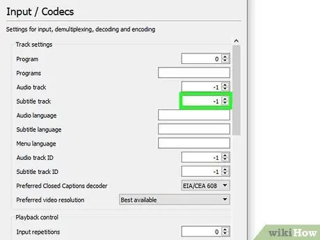 Establiu la pista d'àudio per defecte al pas 14 de VLC