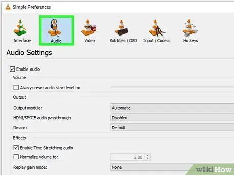 VLC Addım 5 -də Varsayılan Audio Parçasını təyin edin