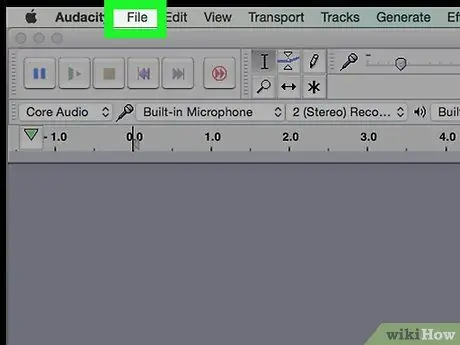 Rimuovi l'audio non necessario con Audacity Passaggio 2