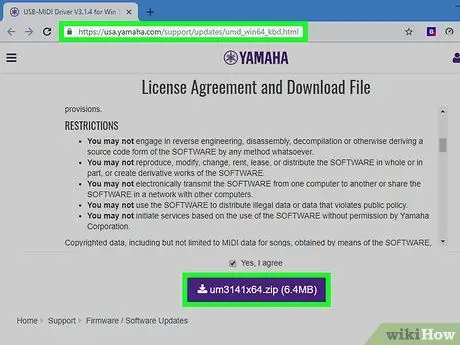 Yamaha klaviaturasını kompüterə qoşun Adım 4