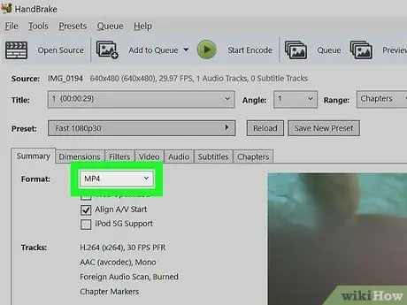 Convert a MOV File to an MP4 Step 15