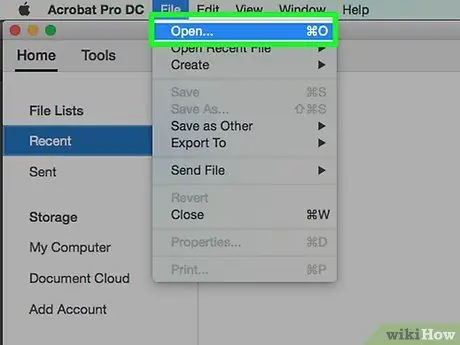 Attach a File to a PDF Document Step 1