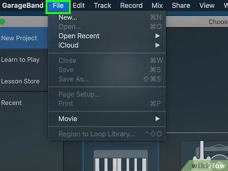 Redactar música con GarageBand Paso 2