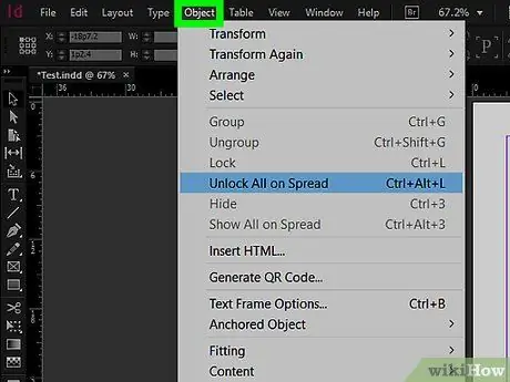 ปลดล็อกวัตถุใน InDesign ขั้นตอนที่ 4