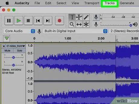 Add Track Markers in Audacity Step 1