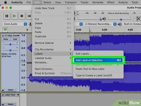 افزودن نشانگرهای آهنگ در Audacity مرحله 4