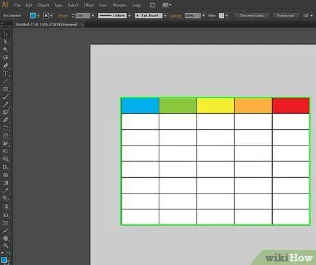 Creeu una taula al pas 5 d'Adobe Illustrator