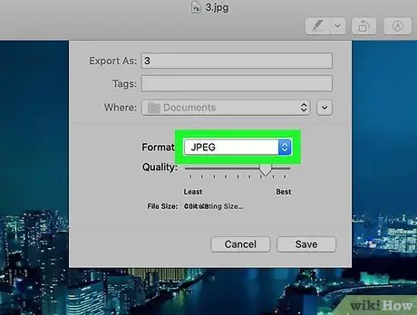 Convertir des images en JPEG Étape 3