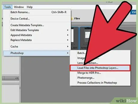 Открытие нескольких изображений как слоев в Photoshop с помощью Bridge Step 4